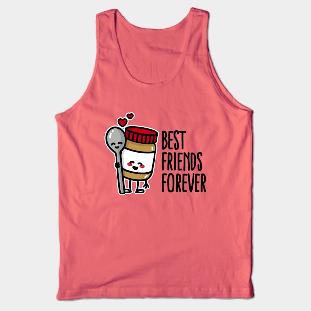 Best friends forever peanut butter / spoon BFF Tank Top by LaundryFactory